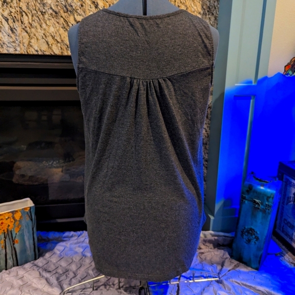 Charcoal Flowing Tunic Tank - L - Picture 5 of 5